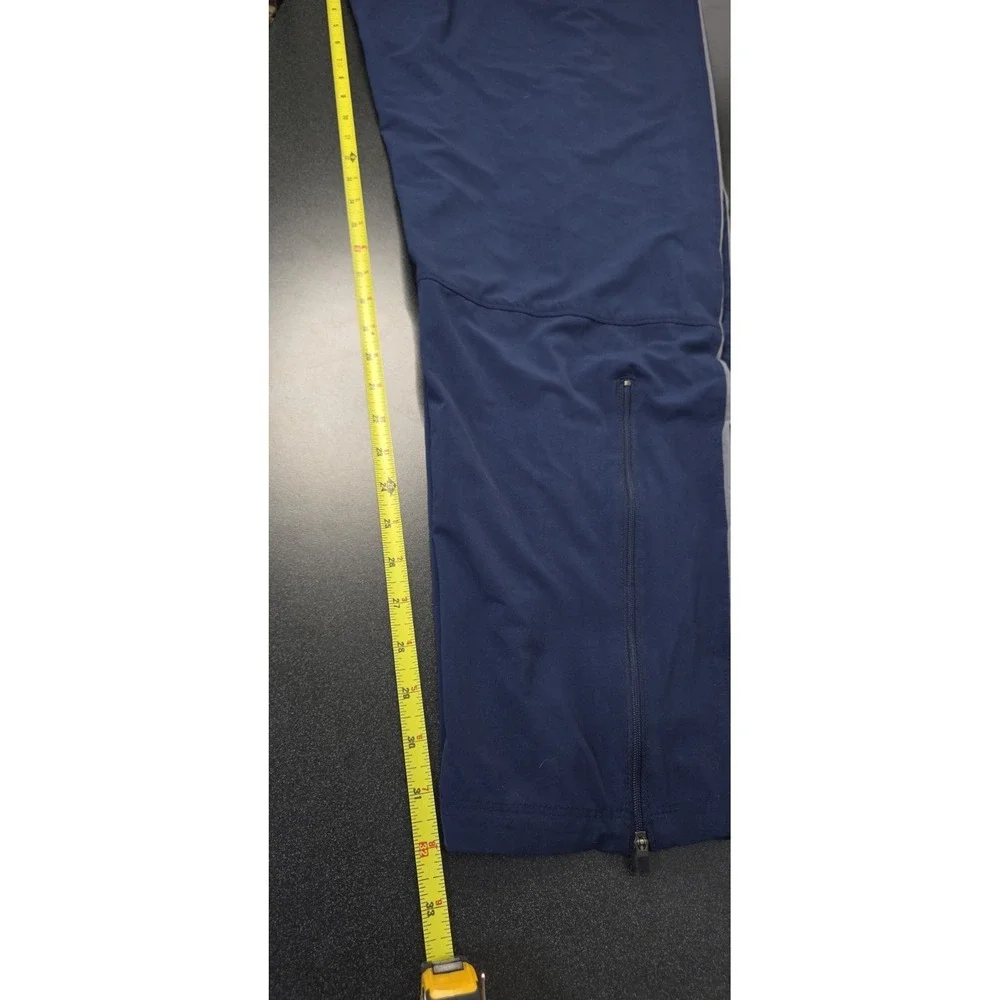 Vintage 90's Nike Nylon Blue Track Pants‎ Sweatpants Men XL Swoosh Zip Ankle